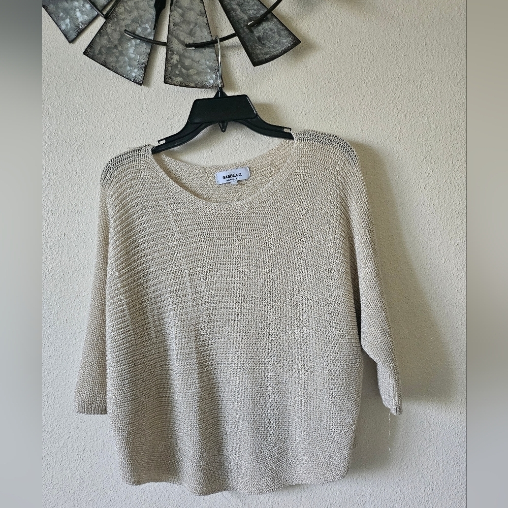 Isabela D. Women's Made in Italy Casual 3/4 Sleeves Long Sweater size Medium. - Picture 3 of 10
